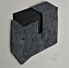 Le crépuscule du matin, 2020, Filz u. Papier, 30 x 30 cm