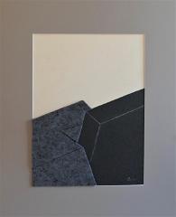 Paysage, 2020, Filz u. Papier, 60 x 50 cm