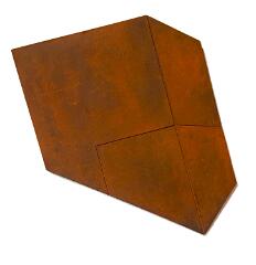 Amazone, 2024 , Corten-Stahl, 41 x 37 x 0,5 cm
